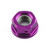 Aluminium Sprocket Nut M10x(1.25mm) Drilled Purple