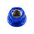 Aluminium Sprocket Nut M8 x (1.25mm) Drilled Blue Aluminium Sprocket Nut M8 x (1.25mm) Drilled Blue
