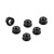 Aluminium Sprocket Nuts M10x(1.25mm) Drilled Pack x6 Black