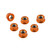 Aluminium Sprocket Nuts M10x(1.25mm) Drilled Pack x6 Orange