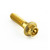 Aluminium Shouldered Flanged Hex Bolt M6x(1.00mm)x25mm Race Spec Etched Gold Aluminium Shouldered Flanged Hex Bolt M6x(1.00mm)x25mm Race Spec Etched Gold