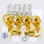 Aluminium Quick Release Stud 19mm D-Ring Pack x10 Gold