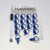 Aluminium Quick Release Stud 17mm D-Ring Pack x17 Blue