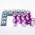 Aluminium Quick Release Stud 17mm D-Ring & CLIP3 Pack x10 Purple