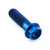 Titanium Flanged Hex Head Bolt M10x(1.25mm)x35mm Blue