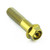 Titanium Flanged Hex Head Bolt M10x(1.50mm)x40mm Gold Titanium Flanged Hex Head Bolt M10x(1.50mm)x40mm Gold