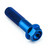 Titanium Flanged Hex Head Bolt M10x(1.25mm)x40mm Blue Titanium Flanged Hex Head Bolt M10x(1.25mm)x40mm Blue