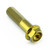 Titanium Flanged Hex Head Bolt M10x(1.25mm)x40mm Gold Titanium Flanged Hex Head Bolt M10x(1.25mm)x40mm Gold