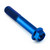 Titanium Flanged Hex Head Bolt M10x(1.25mm)x57mm Blue