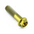 Titanium Flanged Hex Head Bolt M12x(1.25mm)x50mm Gold