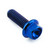 Titanium Flanged Hex Head Bolt M5x(0.80mm)x15mm Blue Titanium Flanged Hex Head Bolt M5x(0.80mm)x15mm Blue