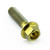 Titanium Flanged Hex Head Bolt M6x(1.00mm)x22mm Gold