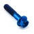 Titanium Flanged Hex Head Bolt M6x(1.00mm)x28mm Blue