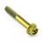 Titanium Flanged Hex Head Bolt M6x(1.00mm)x40mm Gold