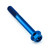 Titanium Flanged Hex Head Bolt M6x(1.00mm)x50mm Blue