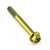 Titanium Flanged Hex Head Bolt M6x(1.00mm)x50mm Gold