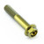 Titanium Flanged Hex Head Bolt M8x(1.25mm)x45mm Gold