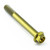 Titanium Flanged Hex Head Bolt M8x(1.25mm)x70mm Gold