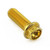 Aluminium Flanged Hex Head Bolt M10x(1.25mm)x30mm Race Spec Etched Gold Aluminium Flanged Hex Head Bolt M10x(1.25mm)x30mm Race Spec Etched Gold