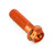 Aluminium Flanged Hex Head Bolt M10x(1.25mm)x35mm Race Spec Etched Orange