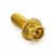 Aluminium Flanged Hex Head Bolt M6x(1.00mm)x15mm Race Spec Etched Gold Aluminium Flanged Hex Head Bolt M6x(1.00mm)x15mm Race Spec Etched Gold