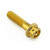 Aluminium Flanged Hex Head Bolt M6x(1.00mm)x25mm Race Spec Etched Gold Aluminium Flanged Hex Head Bolt M6x(1.00mm)x25mm Race Spec Etched Gold