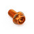 Aluminium Flanged Hex Head Bolt M8x(1.25mm)x15mm Race Spec Etched Orange Aluminium Flanged Hex Head Bolt M8x(1.25mm)x15mm Race Spec Etched Orange
