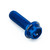Aluminium Flanged Hex Head Bolt M8x(1.25mm)x25mm Race Spec Etched Blue