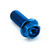 Titanium Flanged Hex Head Bolt M10x(1.25mm)x25mm Race Spec Blue Titanium Flanged Hex Head Bolt M10x(1.25mm)x25mm Race Spec Blue