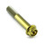 Titanium Flanged Hex Head Bolt M10x(1.25mm)x60mm Race Spec Gold Titanium Flanged Hex Head Bolt M10x(1.25mm)x60mm Race Spec Gold