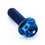 Titanium Flanged Hex Head Bolt M5x(0.80mm)x15mm Race Spec Blue Titanium Flanged Hex Head Bolt M5x(0.80mm)x15mm Race Spec Blue