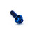 Titanium Flanged Hex Head Bolt M6x(1.00mm)x20mm Race Spec Blue