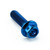 Titanium Flanged Hex Head Bolt M6x(1.00mm)x22mm Race Spec Blue