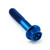 Titanium Flanged Hex Head Bolt M6x(1.00mm)x32mm Race Spec Blue
