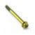 Titanium Flanged Hex Head Bolt M6x(1.00mm)x60mm Race Spec Gold Titanium Flanged Hex Head Bolt M6x(1.00mm)x60mm Race Spec Gold