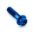 Titanium Flanged Hex Head Bolt M8x(1.25mm)x32mm Race Spec Blue