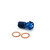 Titanium Banjo Bolt Single M10x(1.25mm) Race Spec Blue Titanium Banjo Bolt Single M10x(1.25mm) Race Spec Blue