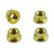 Titanium Sprocket Nuts M8x(1.25mm) Drilled Pack x4 Gold