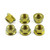 Titanium Sprocket Nuts M10x(1.00mm) Pack x6 Gold