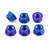 Titanium Sprocket Nuts M8x(1.25mm) Drilled Pack x6 Purple Haze