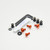 Aluminium Screen Kit SV650 4 Bolts Orange Aluminium Screen Kit SV650 4 Bolts Orange