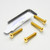 Aluminium Screen Kit Aprilia 4 Bolts Gold Aluminium Screen Kit Aprilia 4 Bolts Gold