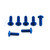 Aluminium Screen Kit (4mm Italian Bikes) 7 Bolts Blue Aluminium Screen Kit (4mm Italian Bikes) 7 Bolts Blue
