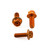 Aluminium Front Brake Line Clip Mount Bolt Kit Etched Orange