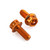 Aluminium Rear Brake Line Clip Mount Bolt Kit Race Spec Orange