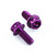 Aluminium Rear Brake Line Clip Mount Bolt Kit Race Spec Purple
