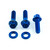 Aluminium Brake & Clutch Lever Perch Pinch Bolt Kit Race Spec Etched Blue