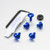 Aluminium Chain Guard & Rear Hugger Bolt Kit Blue