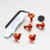 Aluminium Chain Guard & Rear Hugger Bolt Kit Orange