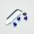 Aluminium Chain Guard & Rear Hugger Bolt Kit Blue